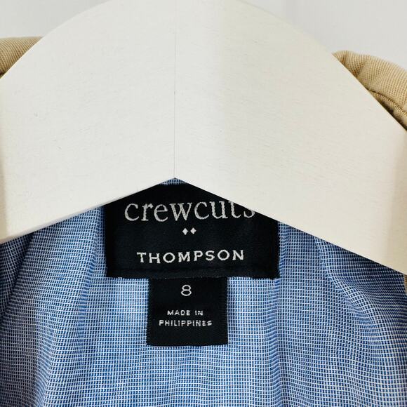 Crewcuts Boys Khaki Thompson Blazer Size 8 Classic Dress Jacket - Picture 3 of 9